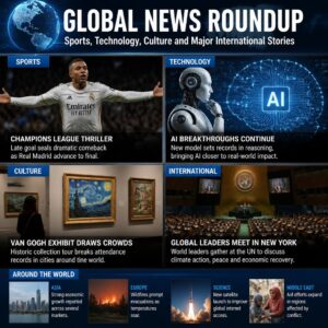 Global News Roundup: Sports, Technology, Culture and Major International Stories