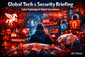 ACT NEWS — GLOBAL TECH & SECURITY BRIEFING: Spyware Scandal, AI Infrastructure Costs, and Big Tech Power Expansion