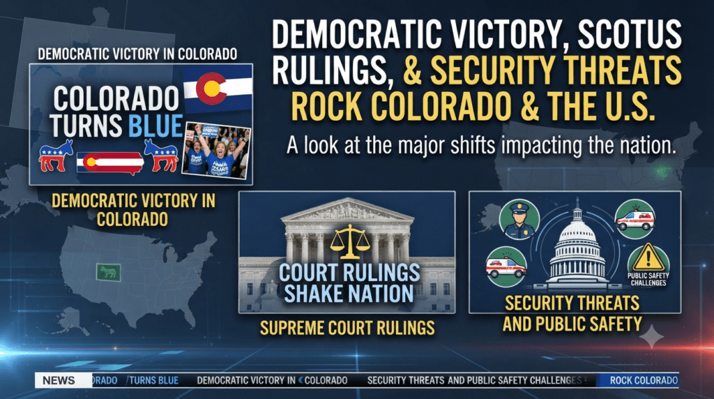 Democratic Victory in Colorado, Supreme Court Rulings, Security Threats and Public Safety Shake the United States