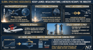 Global Space Race Accelerates as Heavy Launch Activity, Megaconstellations, and Mergers Reshape the Industry