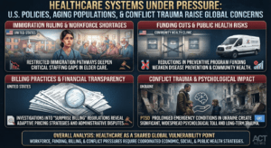 HEALTHCARE SYSTEMS UNDER PRESSURE AS U.S. POLICIES, AGING POPULATIONS, AND CONFLICT TRAUMA RAISE GLOBAL CONCERNS