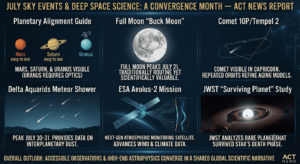 Sky Events and Deep Space Science Highlight a Crowded July Sky — ACT News Report