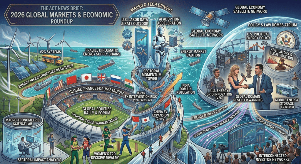 ACT News Global Markets & Economy Brief — Macro, Energy, Tech & Policy Watch (2026)Sources: Reuters, ACT News analysis, and global financial reporting networks